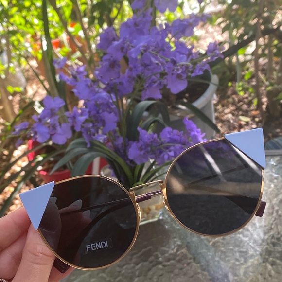 Fendi Accessories - FENDI FF 0190/S Gold Acetate Cat Eye Sunglasses